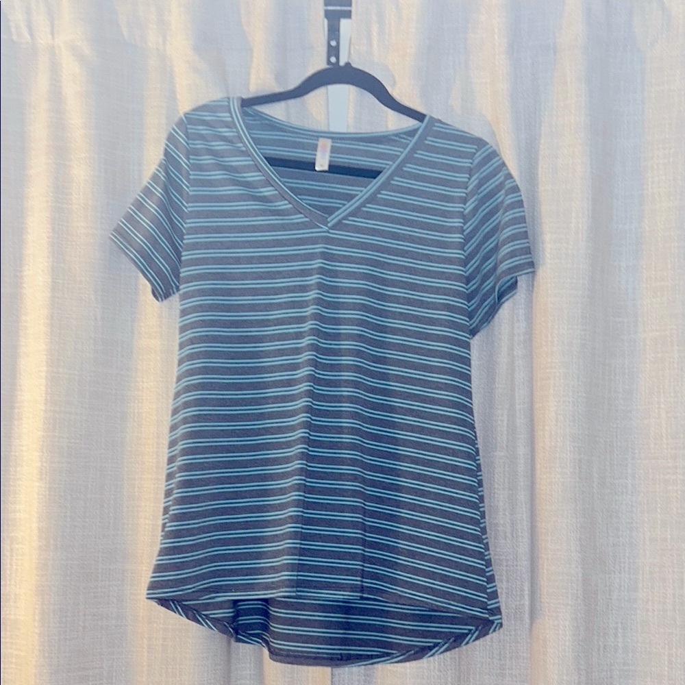 Striped V-Neck Women's Top